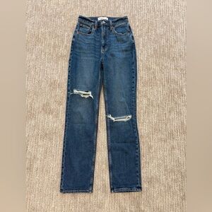 Abercrombie The Ankle Straight Ultra High Rise Jeans